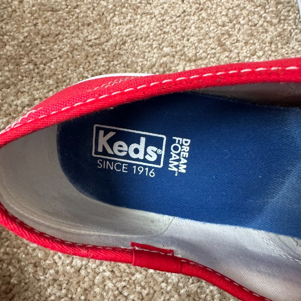 Keds Red Champion Canvas Lace-Up Sneakers 9.5W - Picture 9 of 11